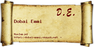 Dobai Emmi névjegykártya